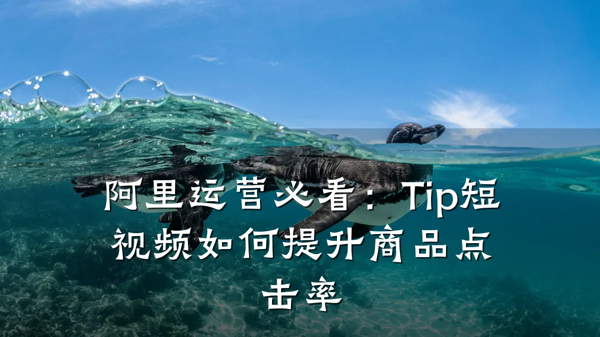 阿里运营必看:Tip短视频如何提升商品点击率